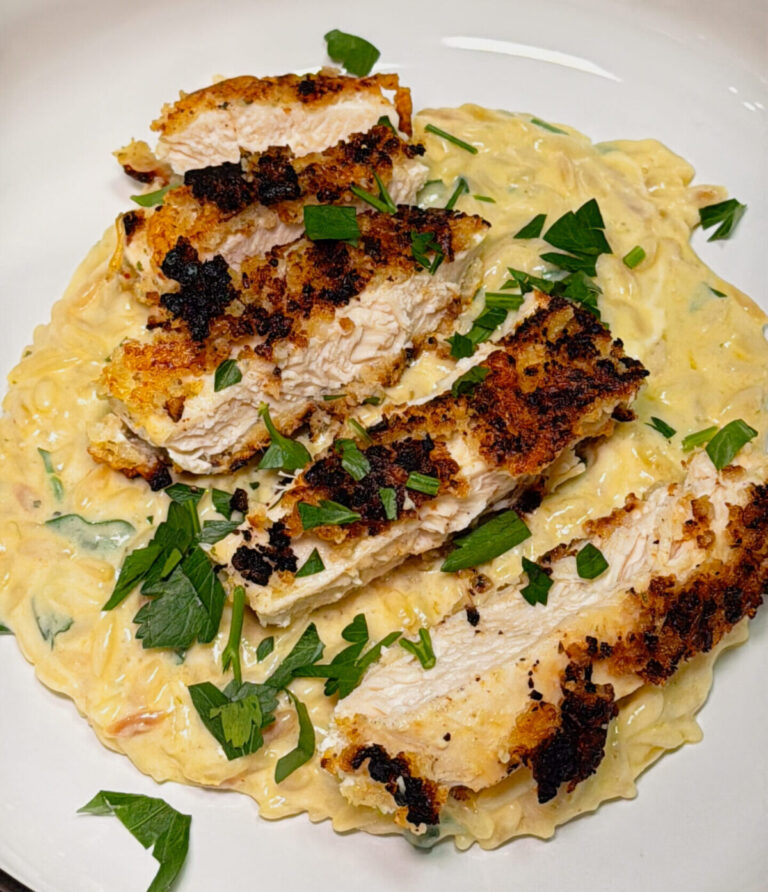Creamy Boursin Chicken Orzo